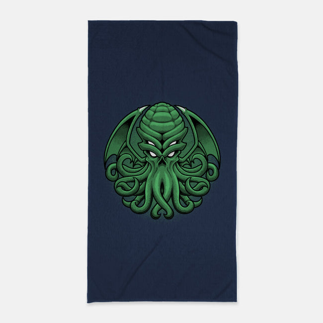 Green Cosmic Octopus-None-Beach-Towel-Astrobot Invention