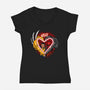 Love In Crime-Womens-V-Neck-Tee-spoilerinc