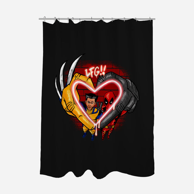 Love In Crime-None-Polyester-Shower Curtain-spoilerinc