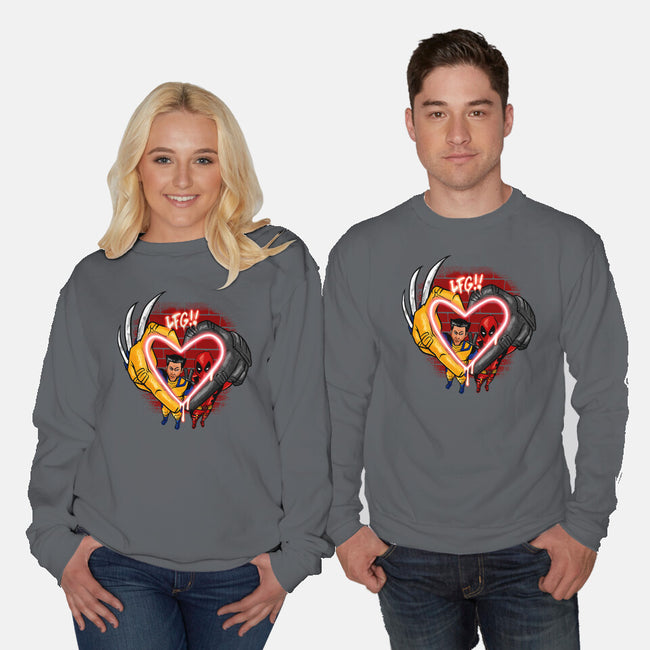 Love In Crime-Unisex-Crew Neck-Sweatshirt-spoilerinc