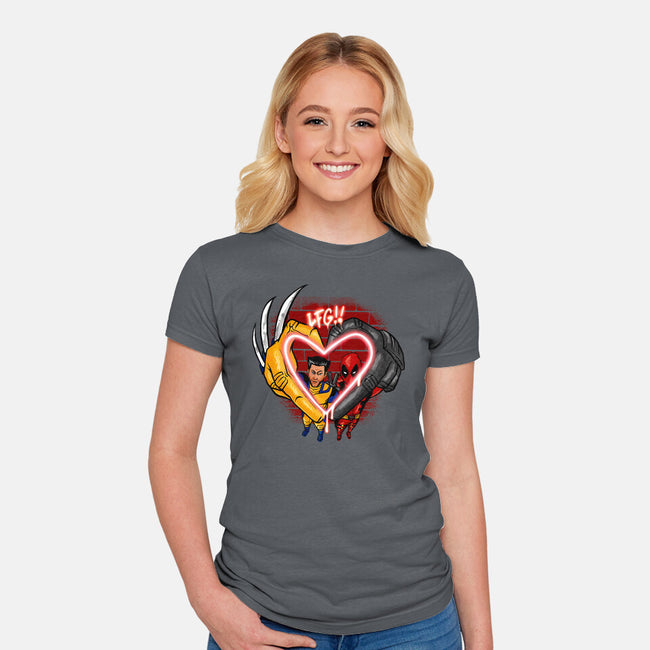 Love In Crime-Womens-Fitted-Tee-spoilerinc