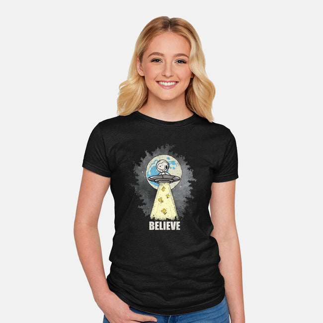 I Believe-Womens-Fitted-Tee-turborat14