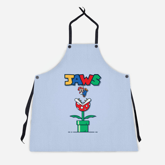 Mario Jaws-Unisex-Kitchen-Apron-Faissal Thomas