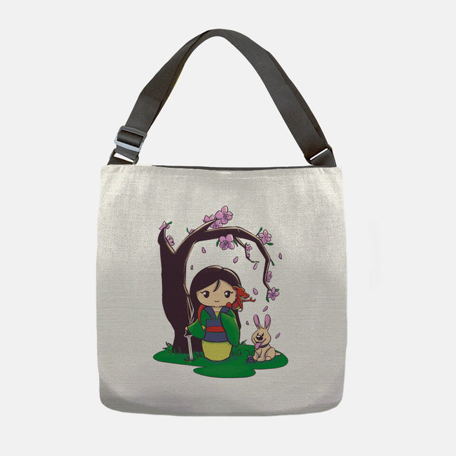 Kokeshi Chinese Princess-None-Adjustable Tote-Bag-ellr