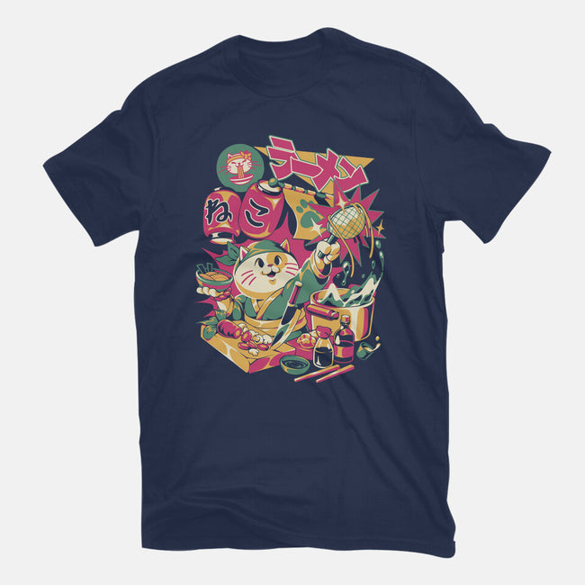 Neko Ramen Cat-Mens-Heavyweight-Tee-ilustrata