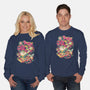 Neko Ramen Cat-Unisex-Crew Neck-Sweatshirt-ilustrata