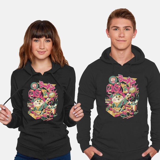 Neko Ramen Cat-Unisex-Pullover-Sweatshirt-ilustrata