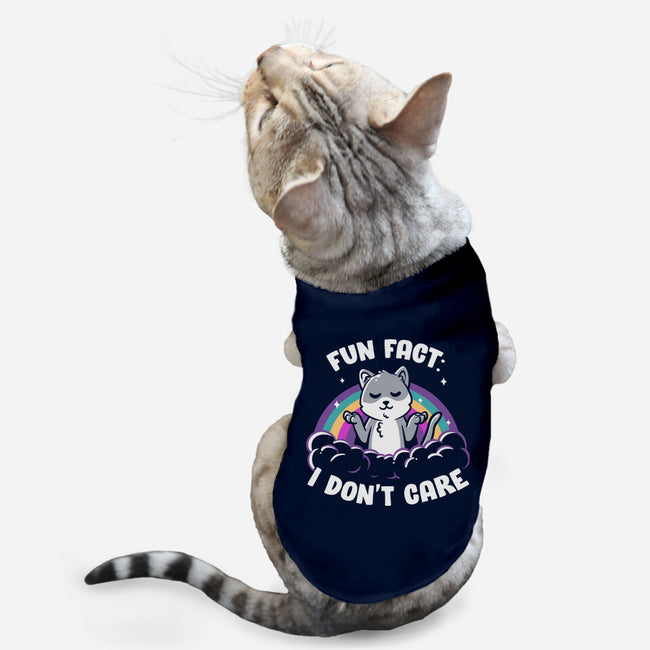 Fun Fact I Don't Care-Cat-Basic-Pet Tank-koalastudio