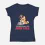 Web Pirate Dog-Womens-V-Neck-Tee-NemiMakeit