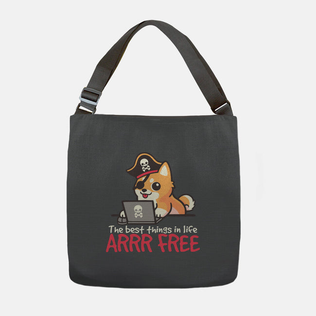 Web Pirate Dog-None-Adjustable Tote-Bag-NemiMakeit