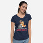 Web Pirate Dog-Womens-V-Neck-Tee-NemiMakeit