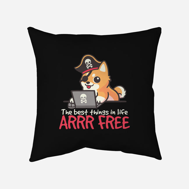 Web Pirate Dog-None-Non-Removable Cover w Insert-Throw Pillow-NemiMakeit