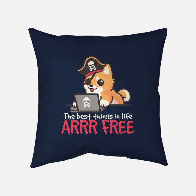 Web Pirate Dog-None-Non-Removable Cover w Insert-Throw Pillow-NemiMakeit