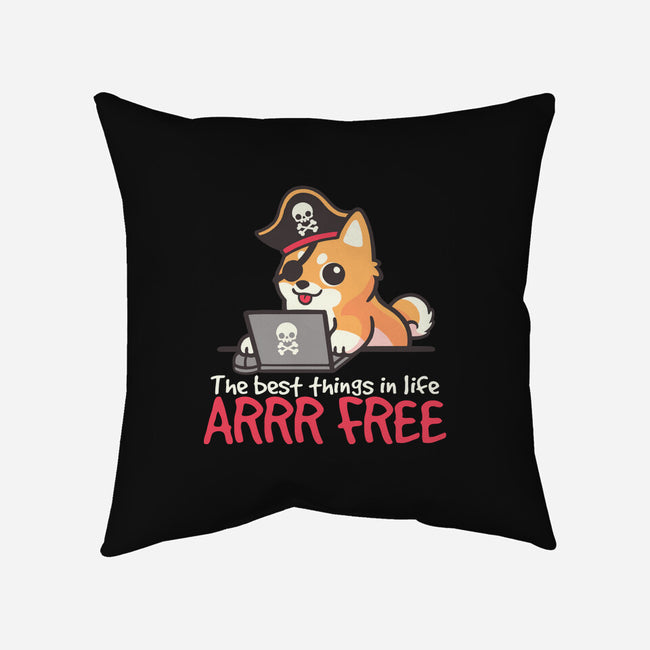 Web Pirate Dog-None-Removable Cover-Throw Pillow-NemiMakeit