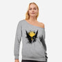 Logan's Mask-Womens-Off Shoulder-Sweatshirt-ddjvigo