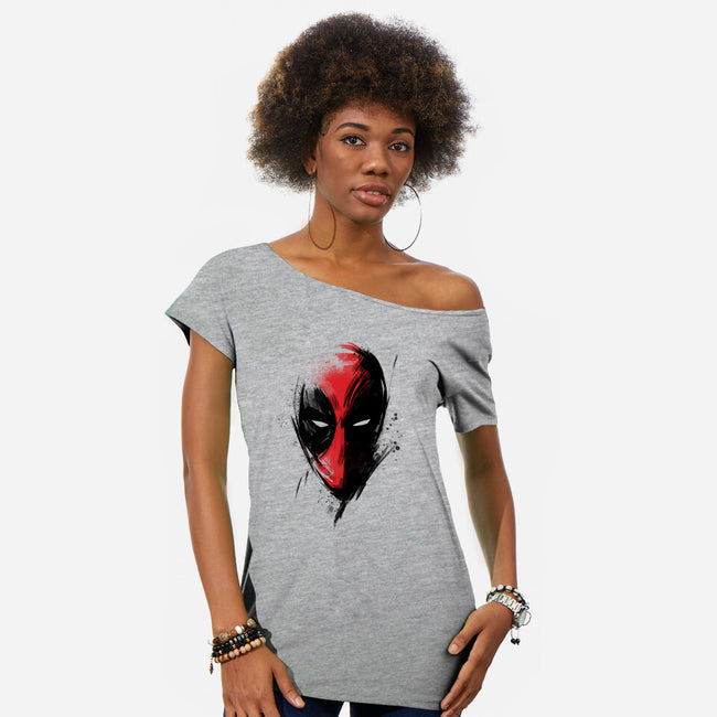 Merc's Mask-Womens-Off Shoulder-Tee-ddjvigo