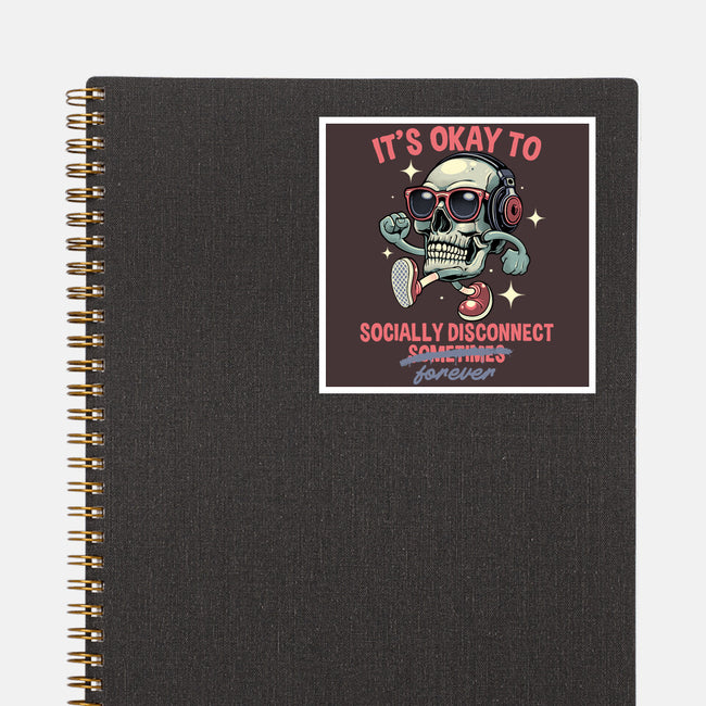 Socially Disconnected-None-Glossy-Sticker-gorillafamstudio