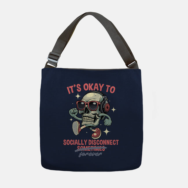 Socially Disconnected-None-Adjustable Tote-Bag-gorillafamstudio