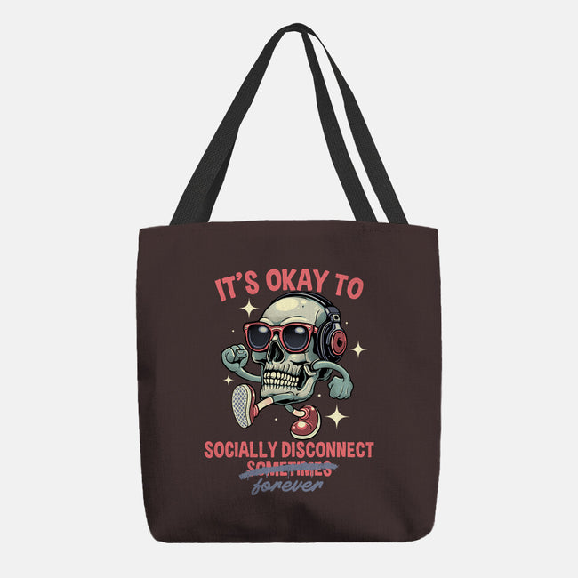 Socially Disconnected-None-Basic Tote-Bag-gorillafamstudio