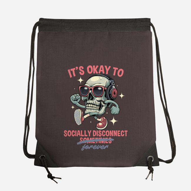 Socially Disconnected-None-Drawstring-Bag-gorillafamstudio