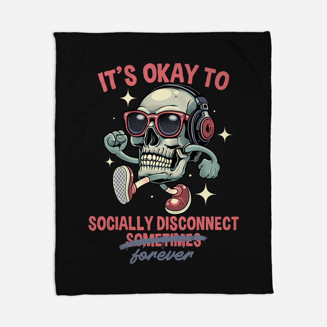 Socially Disconnected-None-Fleece-Blanket-gorillafamstudio