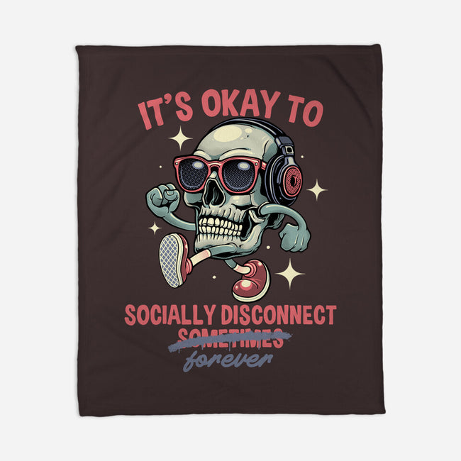 Socially Disconnected-None-Fleece-Blanket-gorillafamstudio