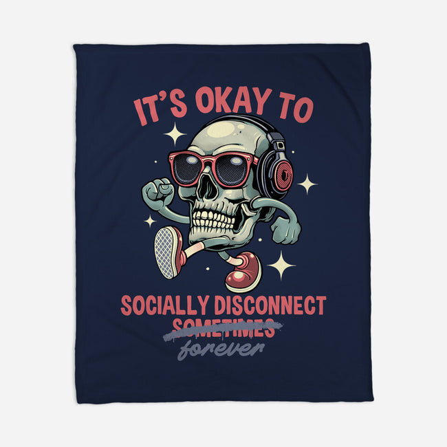 Socially Disconnected-None-Fleece-Blanket-gorillafamstudio
