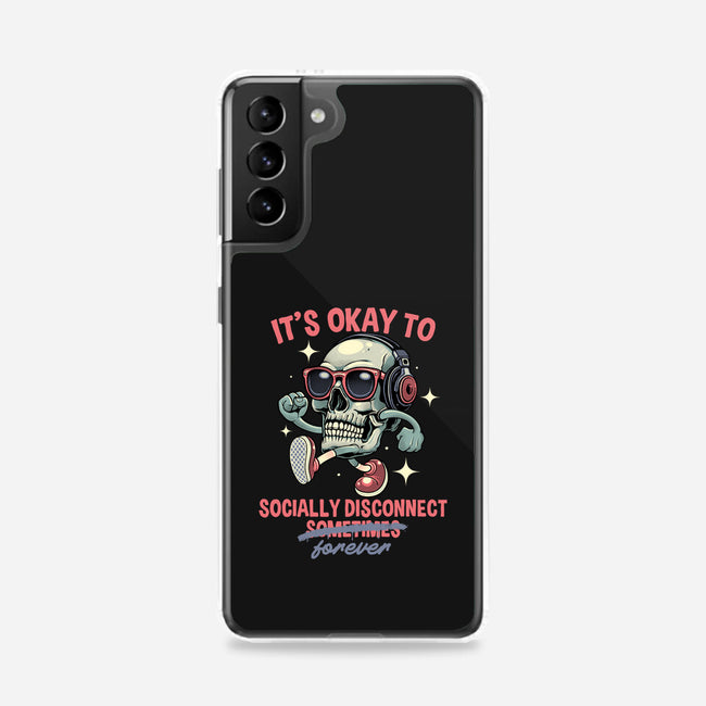 Socially Disconnected-Samsung-Snap-Phone Case-gorillafamstudio