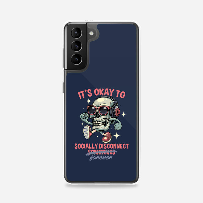 Socially Disconnected-Samsung-Snap-Phone Case-gorillafamstudio