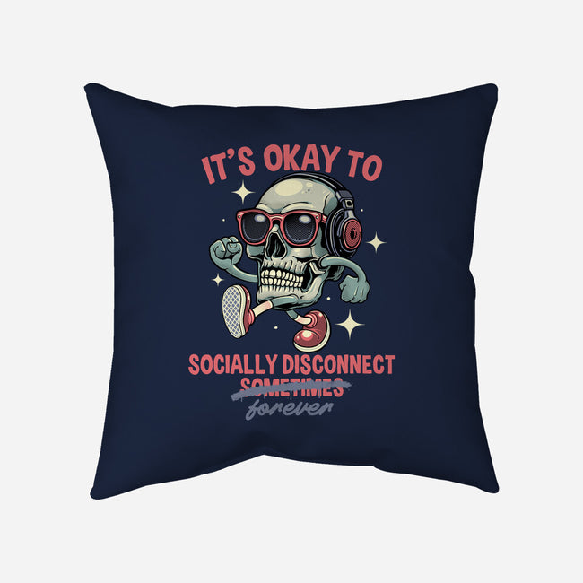 Socially Disconnected-None-Non-Removable Cover w Insert-Throw Pillow-gorillafamstudio