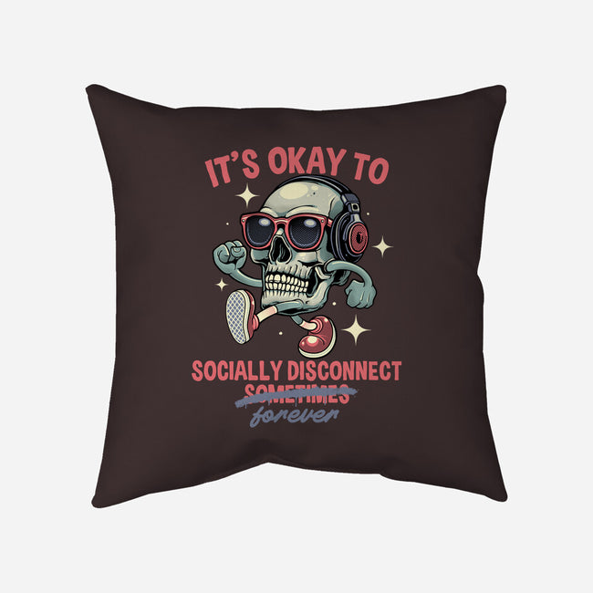 Socially Disconnected-None-Removable Cover w Insert-Throw Pillow-gorillafamstudio