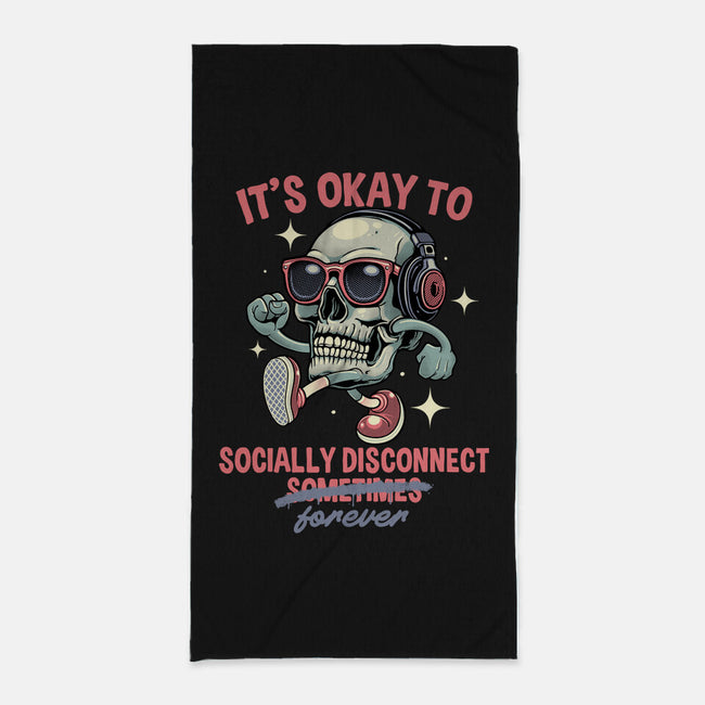 Socially Disconnected-None-Beach-Towel-gorillafamstudio