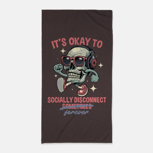 Socially Disconnected-None-Beach-Towel-gorillafamstudio