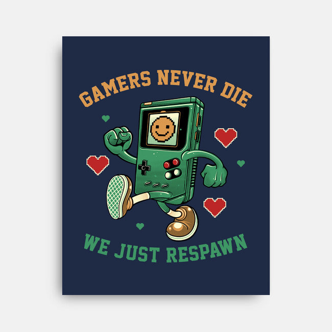 Gamers Respawn-None-Stretched-Canvas-gorillafamstudio