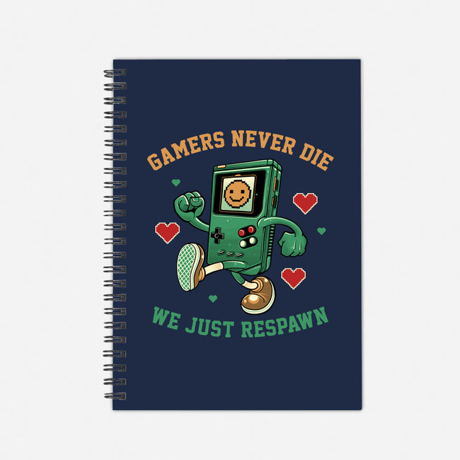 Gamers Respawn-None-Dot Grid-Notebook-gorillafamstudio