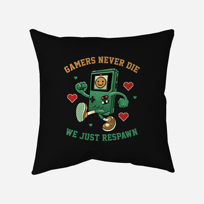 Gamers Respawn-None-Removable Cover-Throw Pillow-gorillafamstudio