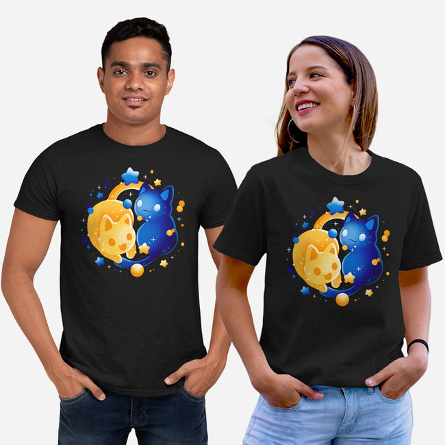 Sun Moon Kittens-Unisex-Basic-Tee-Vallina84