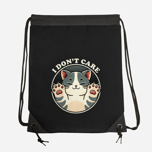 I Don't Care Cat-None-Drawstring-Bag-fanfreak1