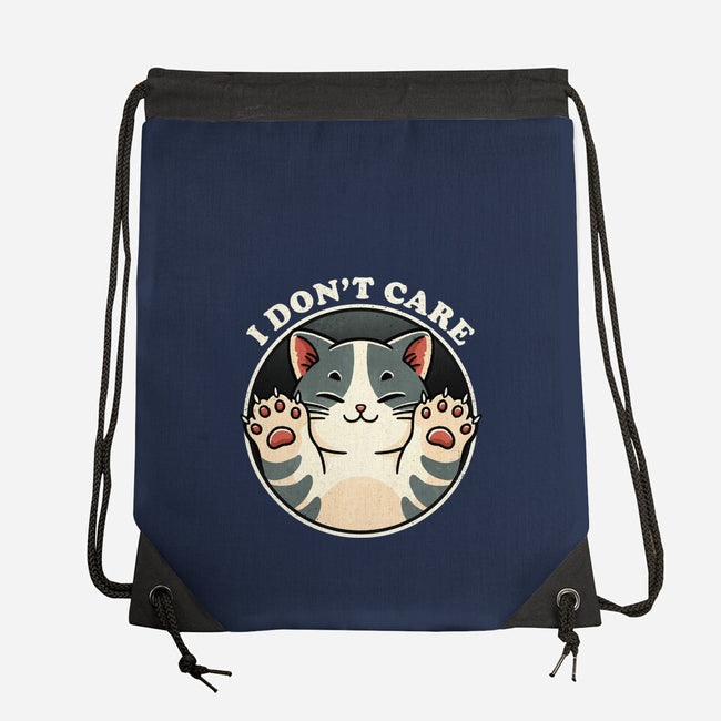 I Don't Care Cat-None-Drawstring-Bag-fanfreak1