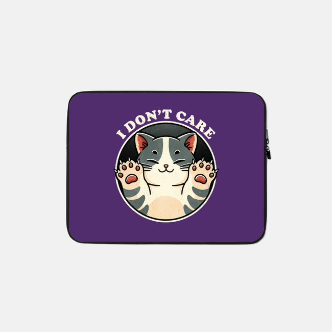 I Don't Care Cat-None-Zippered-Laptop Sleeve-fanfreak1