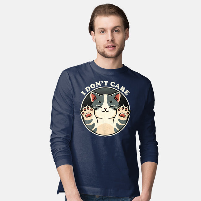 I Don't Care Cat-Mens-Long Sleeved-Tee-fanfreak1