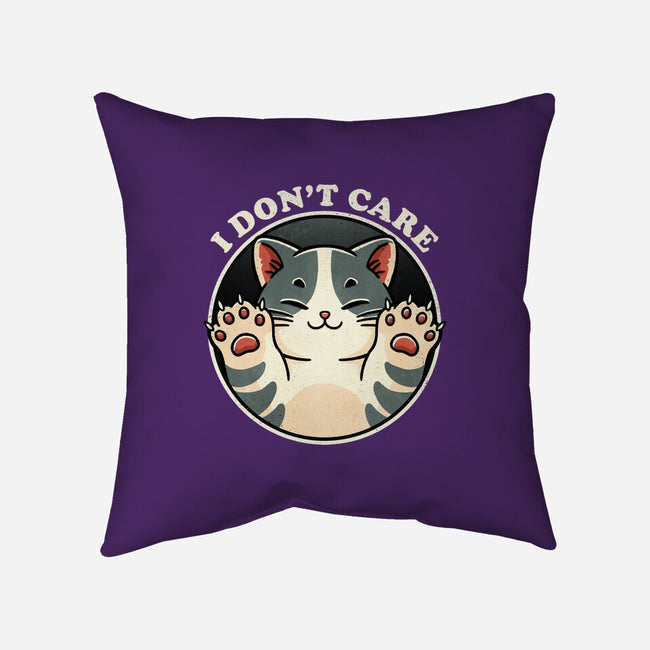 I Don't Care Cat-None-Removable Cover w Insert-Throw Pillow-fanfreak1