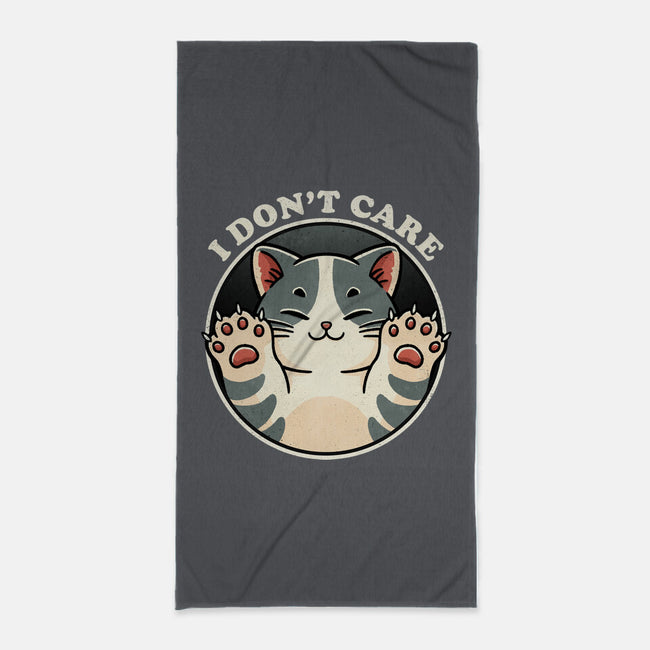 I Don't Care Cat-None-Beach-Towel-fanfreak1