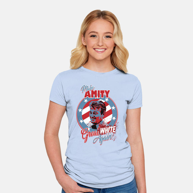 Make Amity Great Again-Womens-Fitted-Tee-Tronyx79