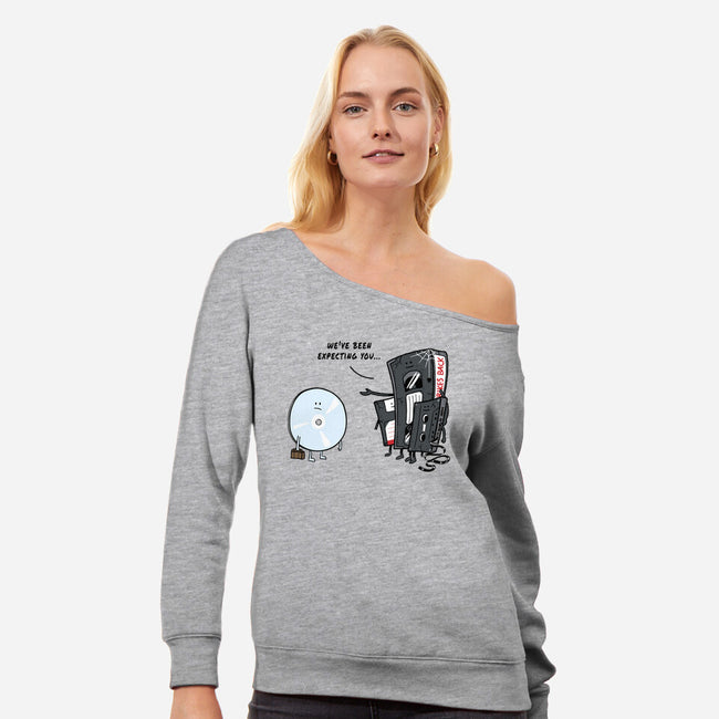 Getting Old-Womens-Off Shoulder-Sweatshirt-Gamma-Ray