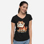 Pure Bread Cat-Womens-V-Neck-Tee-fanfreak1