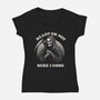 Here I Come-Womens-V-Neck-Tee-fanfreak1