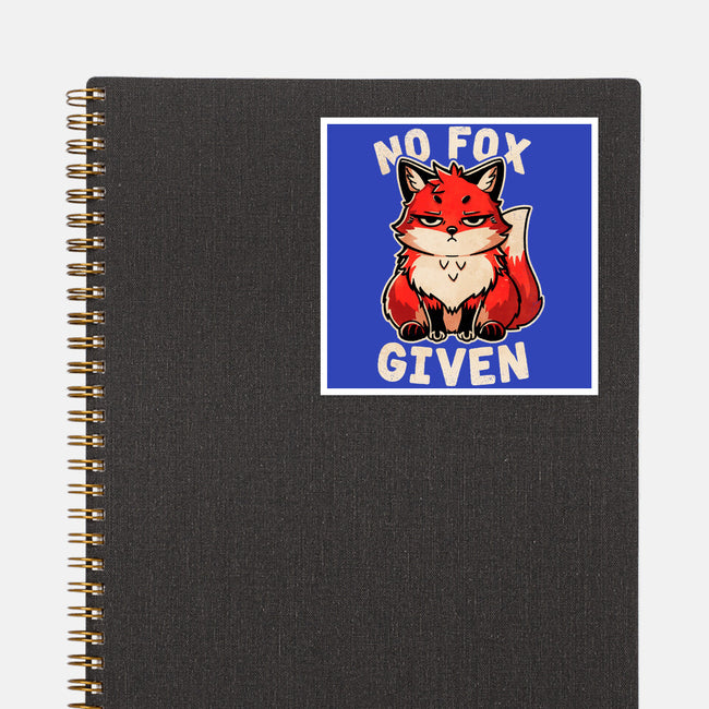 No Fox Given-None-Glossy-Sticker-fanfreak1