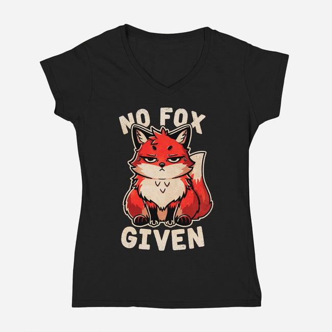 No Fox Given-Womens-V-Neck-Tee-fanfreak1