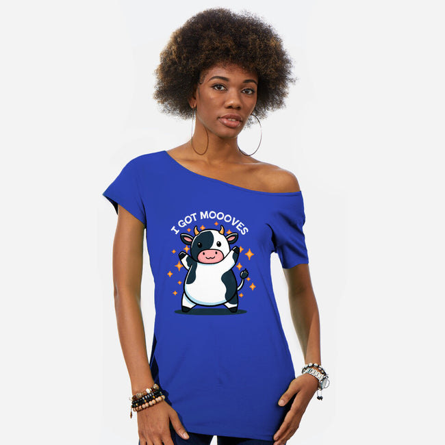 I Got Moooves-Womens-Off Shoulder-Tee-fanfreak1